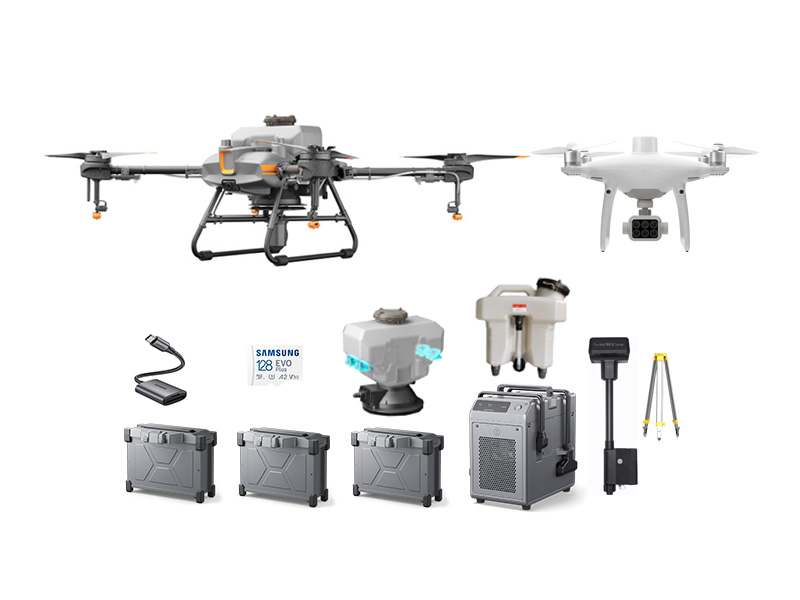 DJI AGRAS T10 with Phantom 4 Multispectral